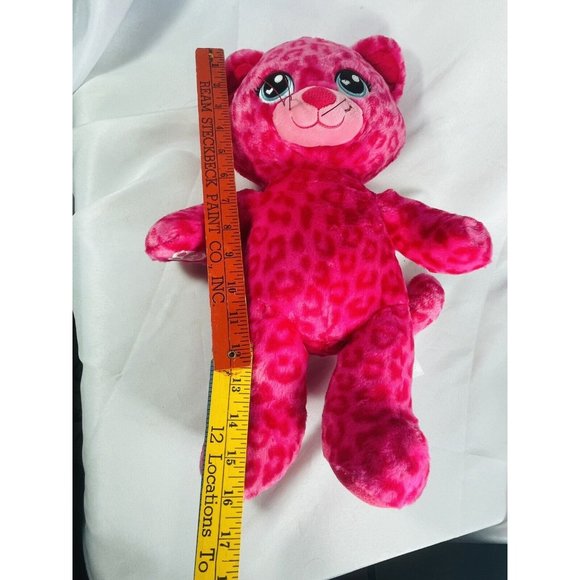 16" BUILD A BEAR PINK Sweet Scent LEOPARD Spots CAT STUFFED ANIMAL PLUSH TOY BAB - Picture 11 of 11